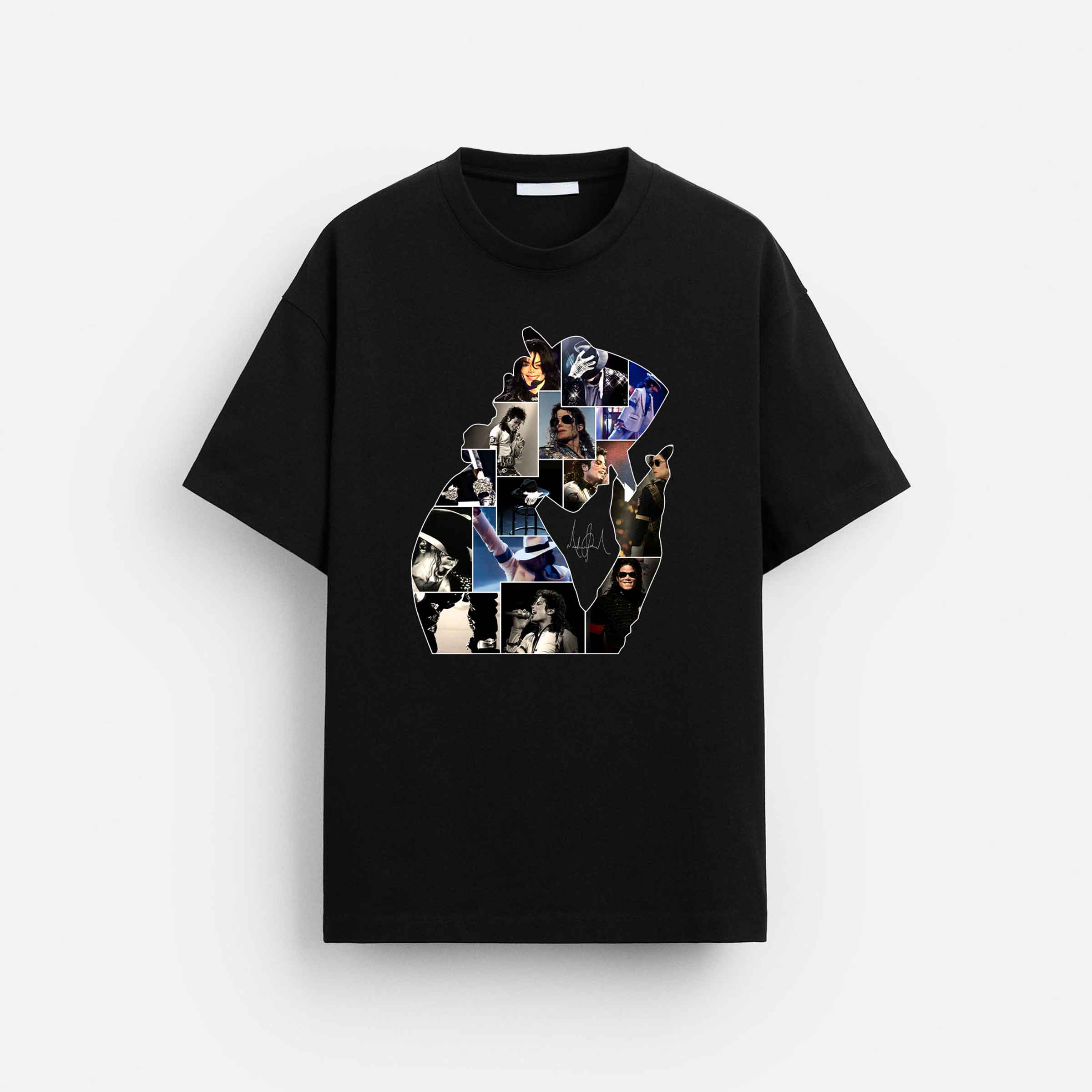 Camiseta Negra - Silueta MJ